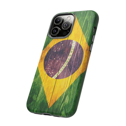 Brazil Phone Case Protective Tough Cover Flag of Brazil Samsung Brazilian Pride Hard Plastic Back Brazil Flag Cover IPhone Souvenir Gift Protective Case