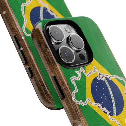 Brazil Flag Phone Map Case Protective Tough Cover Flag of Brazil Samsung Brazilian Pride Hard Plastic Back Brazil Flag Cover
