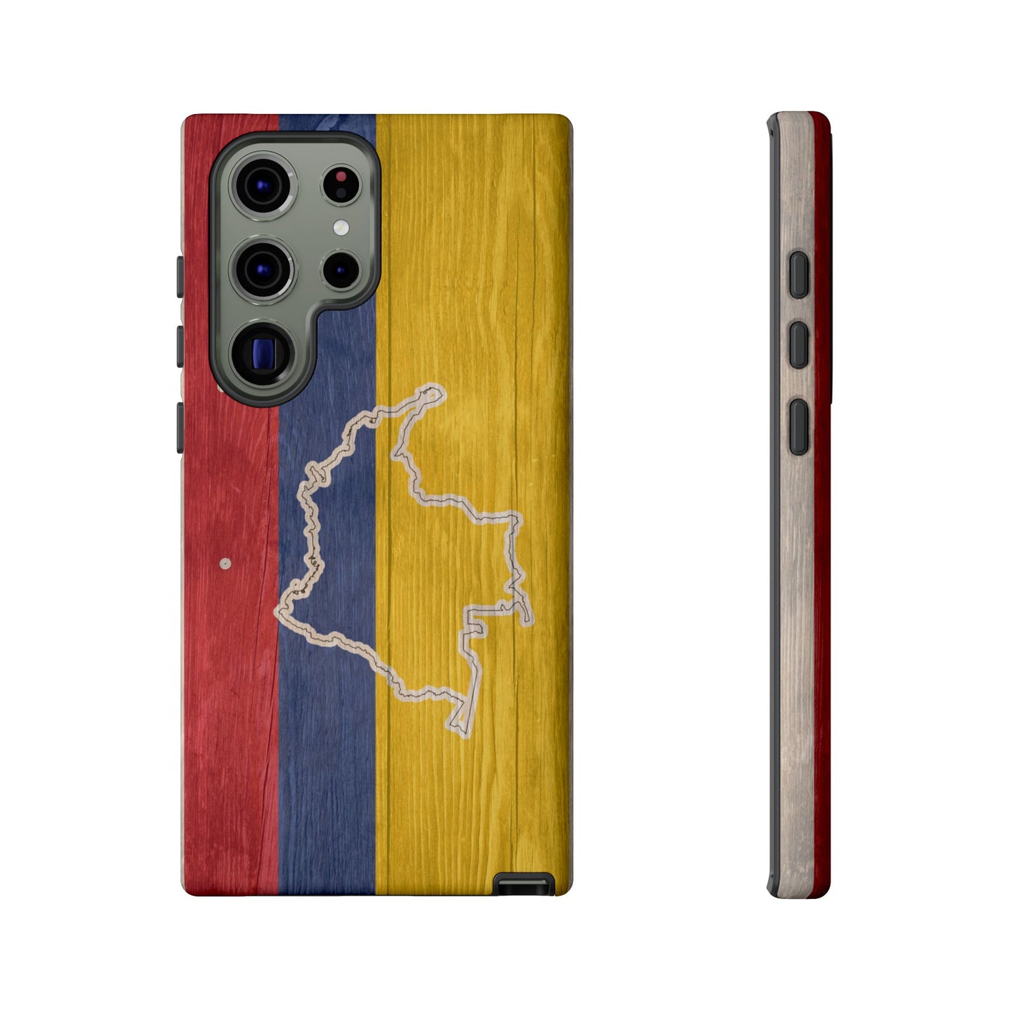 Colombian Flag Map Style iPhone Case Protective Tough Cover Flag of Colombia Samsung Colombian Pride Huawei Hard Plastic Back Colombia Phone
