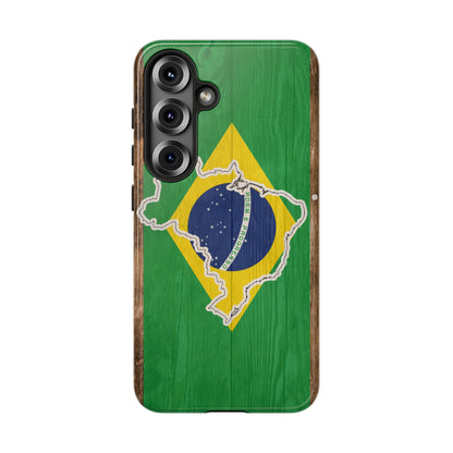 Brazil Flag Phone Map Case Protective Tough Cover Flag of Brazil Samsung Brazilian Pride Hard Plastic Back Brazil Flag Cover