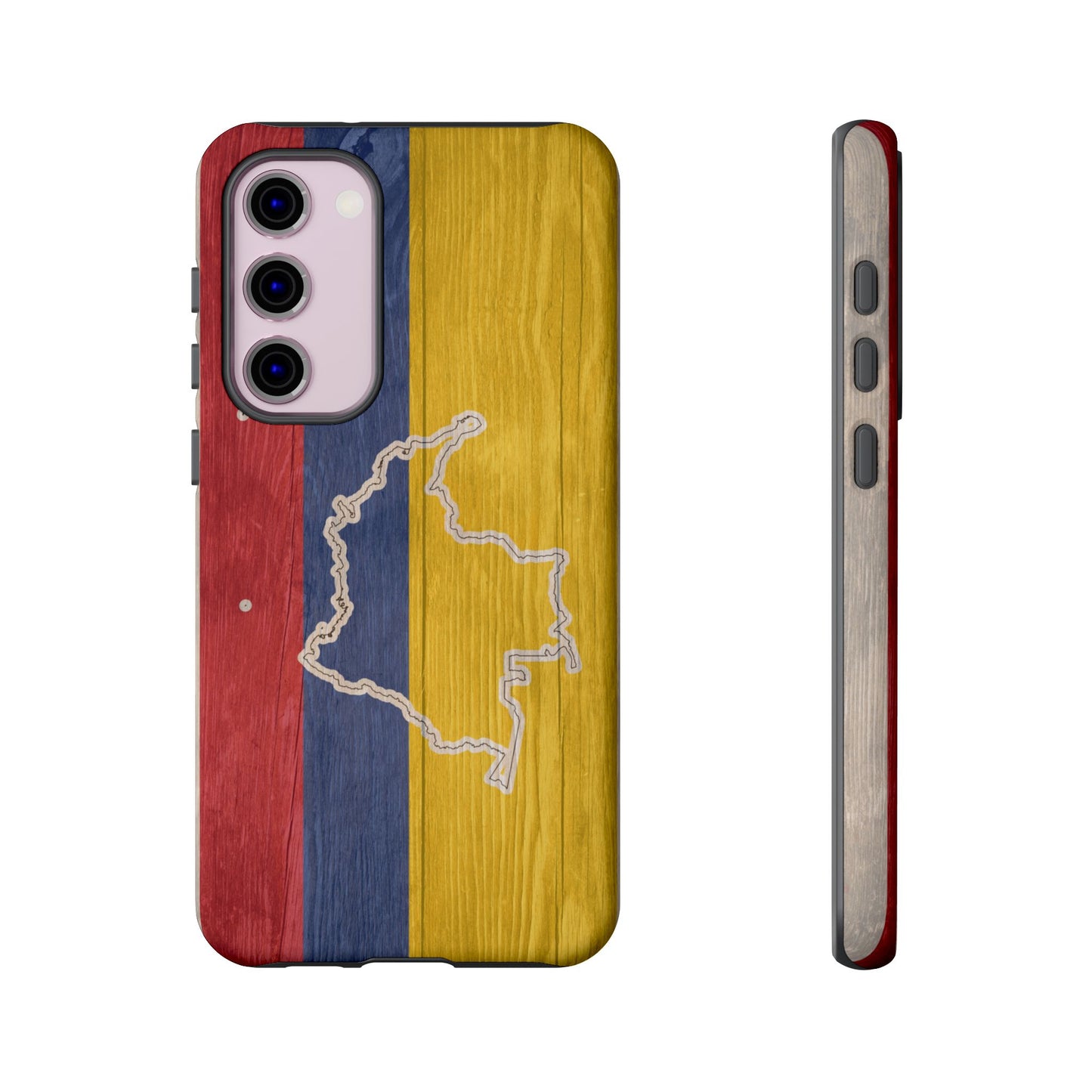 Colombian Flag Map Style iPhone Case Protective Tough Cover Flag of Colombia Samsung Colombian Pride Huawei Hard Plastic Back Colombia Phone