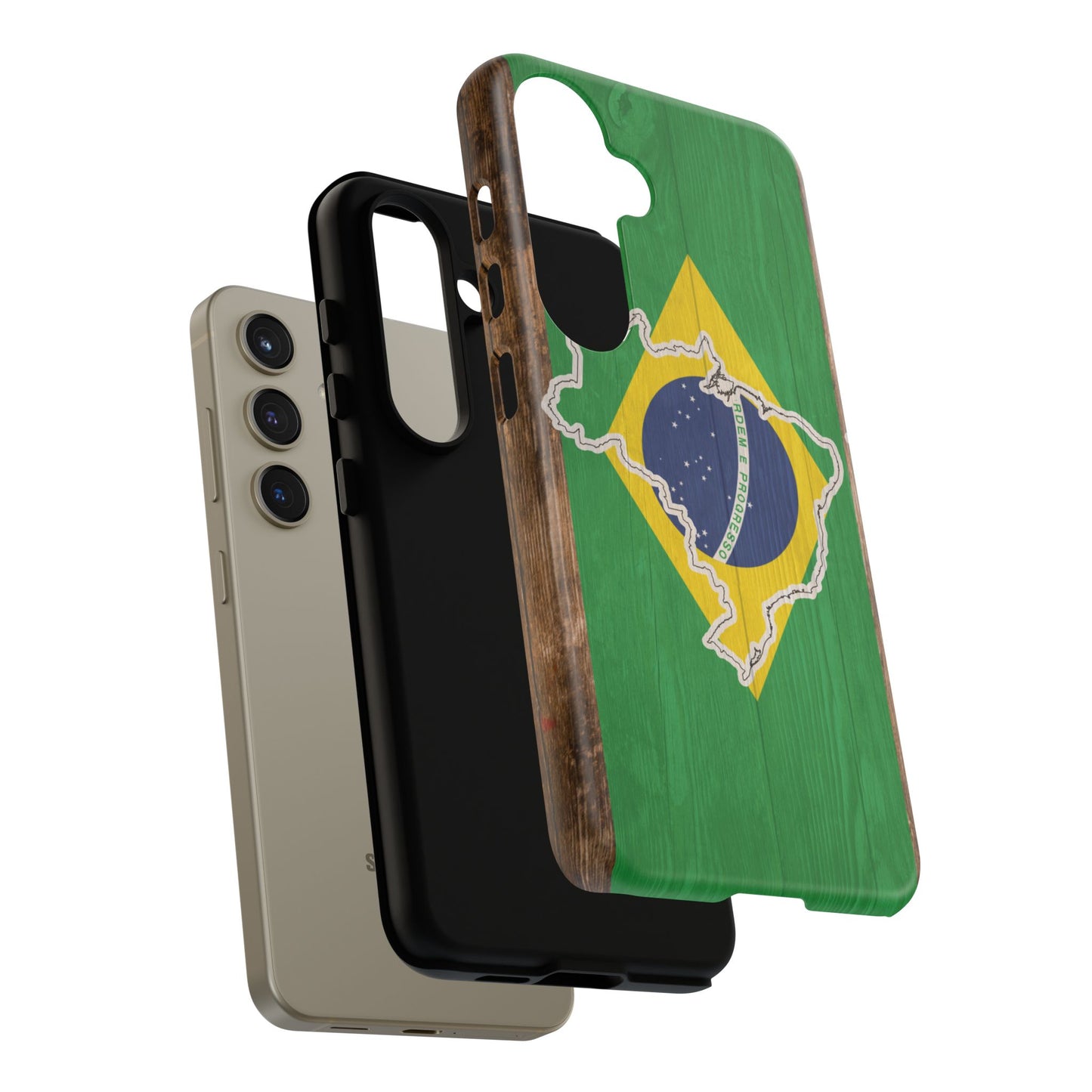 Brazil Flag Phone Map Case Protective Tough Cover Flag of Brazil Samsung Brazilian Pride Hard Plastic Back Brazil Flag Cover