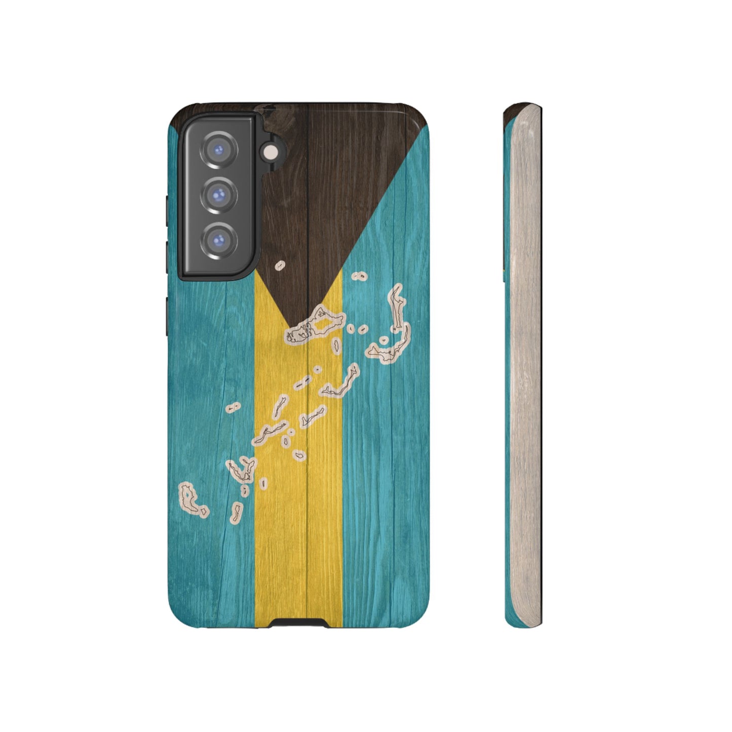 Bahamas Flag Phone Map Case Protective Tough Cover Flag of Bahamas Samsung Bahamian Pride Hard Plastic Back Bahamas Flag Cover