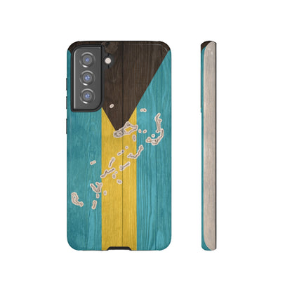 Bahamas Flag Phone Map Case Protective Tough Cover Flag of Bahamas Samsung Bahamian Pride Hard Plastic Back Bahamas Flag Cover