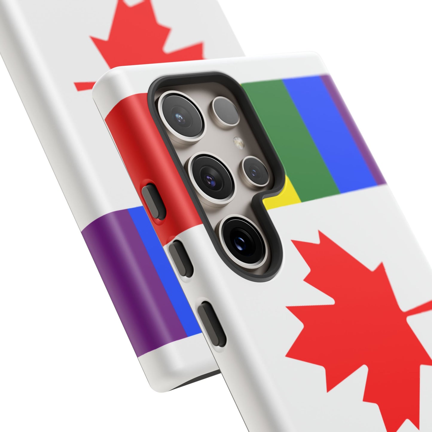 Pride Flag Phone Case -Tough Cases for LGBTQ+ Supporters Canada Theme Rainbow Design Colorful Accessories Birthday Gift