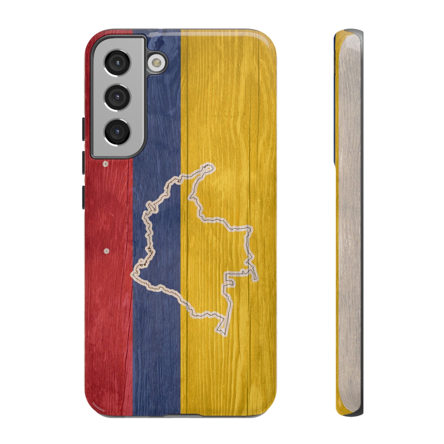 Colombian Flag Map Style iPhone Case Protective Tough Cover Flag of Colombia Samsung Colombian Pride Huawei Hard Plastic Back Colombia Phone