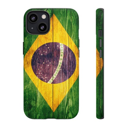 Brazil Phone Case Protective Tough Cover Flag of Brazil Samsung Brazilian Pride Hard Plastic Back Brazil Flag Cover IPhone Souvenir Gift Protective Case