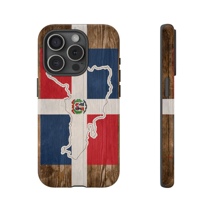 Dominican Republic Flag Phone Map Case Protective Tough Cover Flag of Dominican Pride Hard Plastic Back DR Flag Cover Dominicana