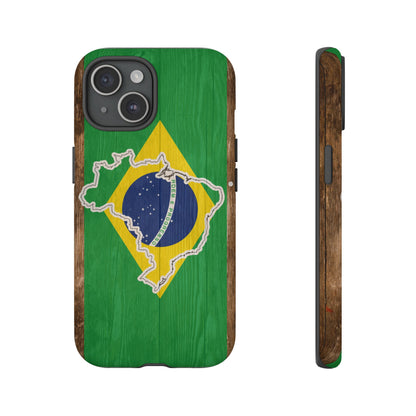 Brazil Flag Phone Map Case Protective Tough Cover Flag of Brazil Samsung Brazilian Pride Hard Plastic Back Brazil Flag Cover