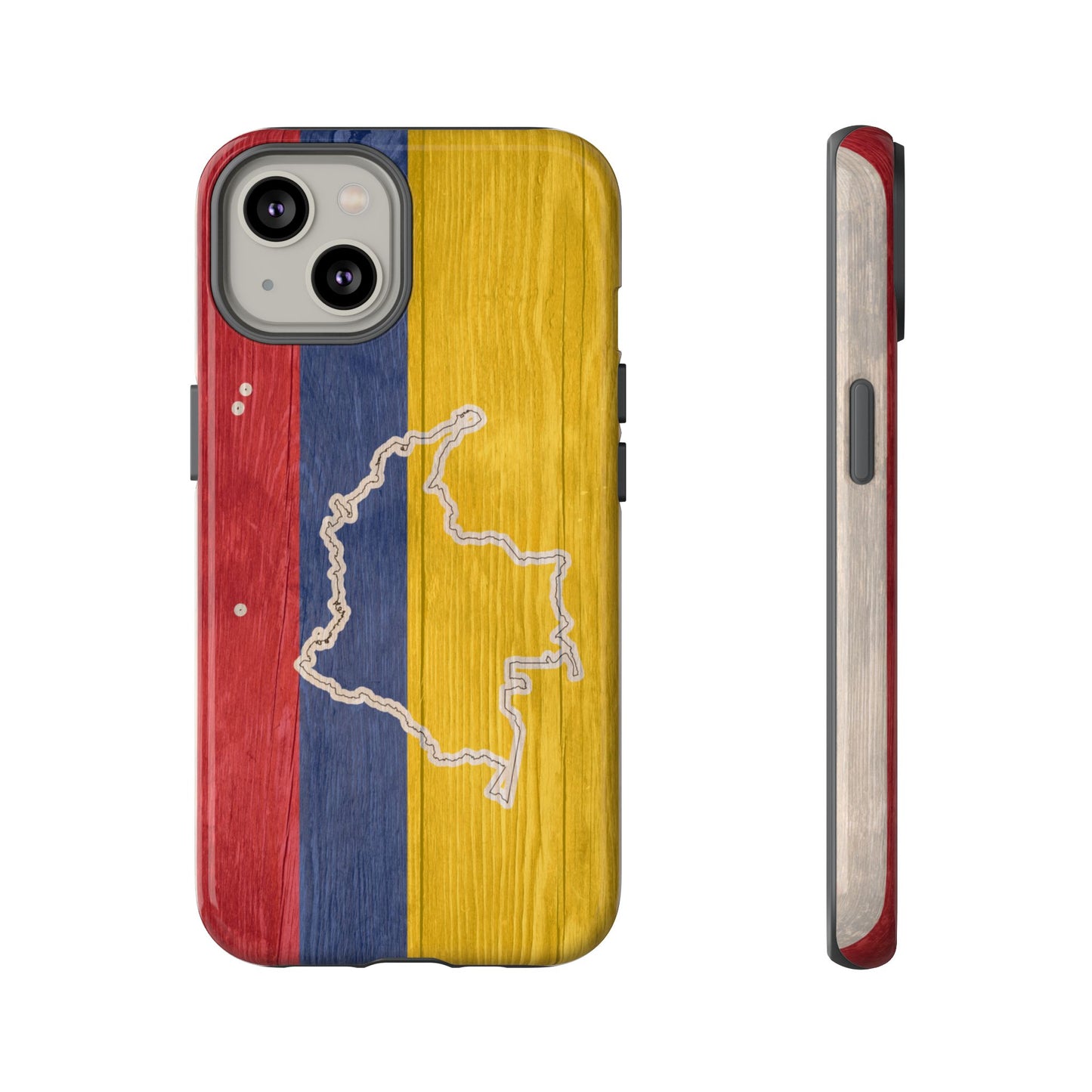 Colombian Flag Map Style iPhone Case Protective Tough Cover Flag of Colombia Samsung Colombian Pride Huawei Hard Plastic Back Colombia Phone
