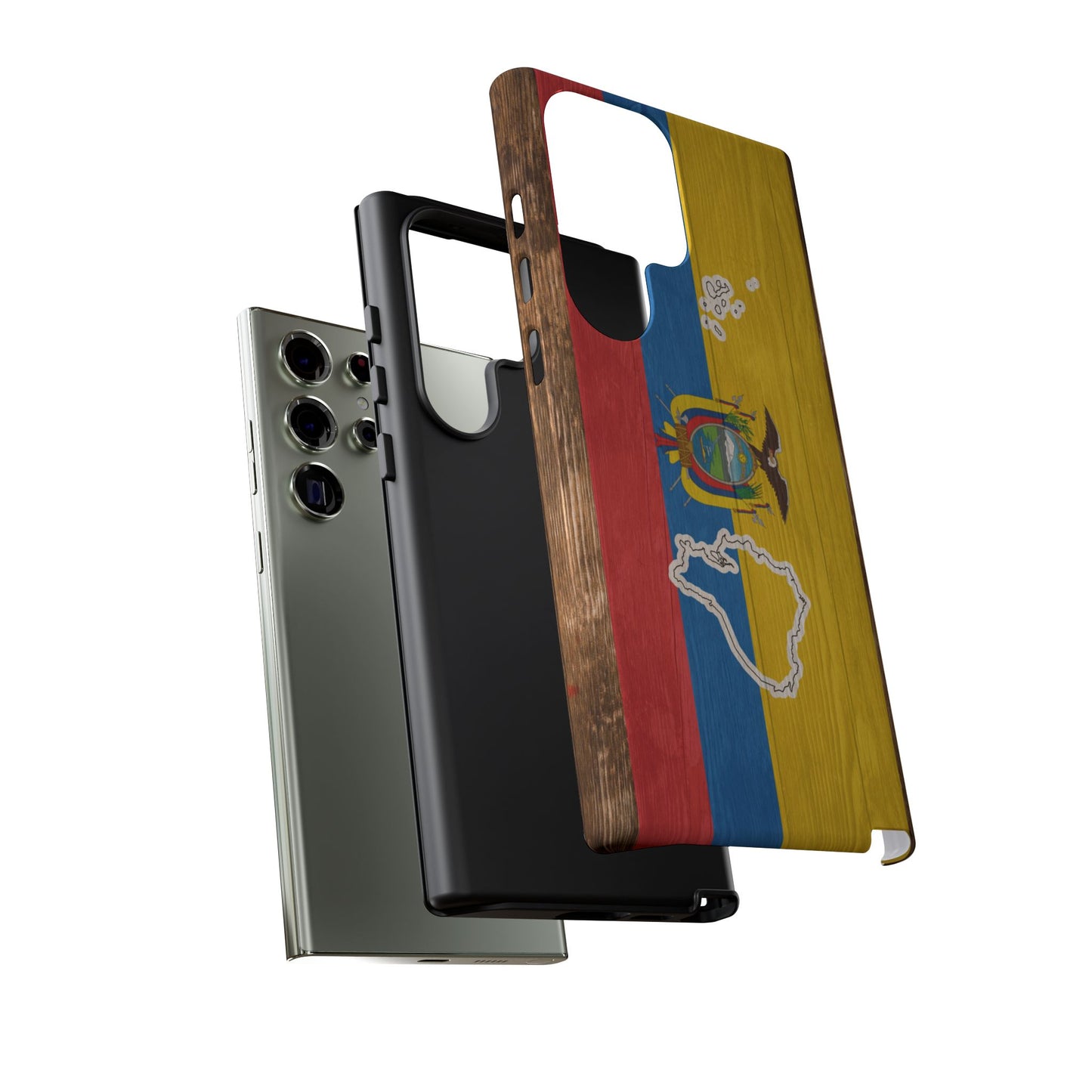 Ecuador Flag Phone Map Case Protective Tough Cover Flag of Ecuador Samsung Ecuadorian Pride Hard Plastic Back Ecuadorian Flag Cover