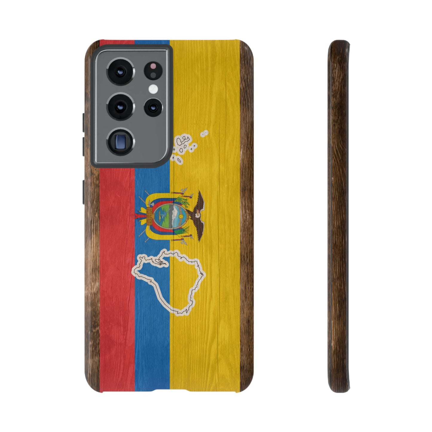 Ecuador Flag Phone Map Case Protective Tough Cover Flag of Ecuador Samsung Ecuadorian Pride Hard Plastic Back Ecuadorian Flag Cover