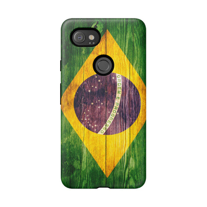 Brazil Phone Case Protective Tough Cover Flag of Brazil Samsung Brazilian Pride Hard Plastic Back Brazil Flag Cover IPhone Souvenir Gift Protective Case