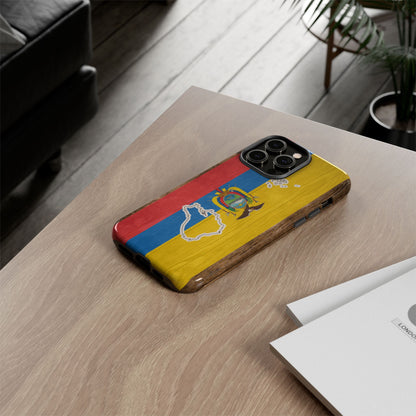 Ecuador Flag Phone Map Case Protective Tough Cover Flag of Ecuador Samsung Ecuadorian Pride Hard Plastic Back Ecuadorian Flag Cover