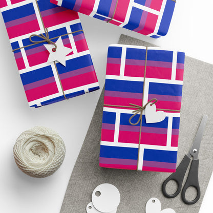 Bisexual Flag wrapping Paper Decor Bisexual Flag - Bisexual Pride Inclusive Gift Gay Pride Flags Rainbow Gift Decor Gay Gift