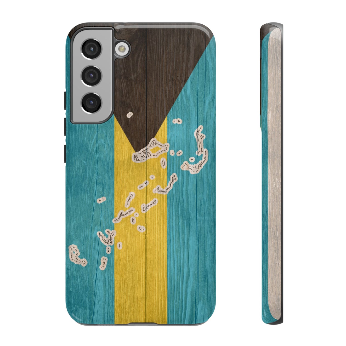 Bahamas Flag Phone Map Case Protective Tough Cover Flag of Bahamas Samsung Bahamian Pride Hard Plastic Back Bahamas Flag Cover