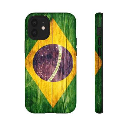 Brazil Phone Case Protective Tough Cover Flag of Brazil Samsung Brazilian Pride Hard Plastic Back Brazil Flag Cover IPhone Souvenir Gift Protective Case