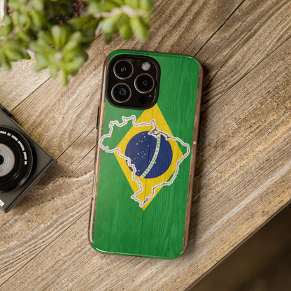 Brazil Flag Phone Map Case Protective Tough Cover Flag of Brazil Samsung Brazilian Pride Hard Plastic Back Brazil Flag Cover
