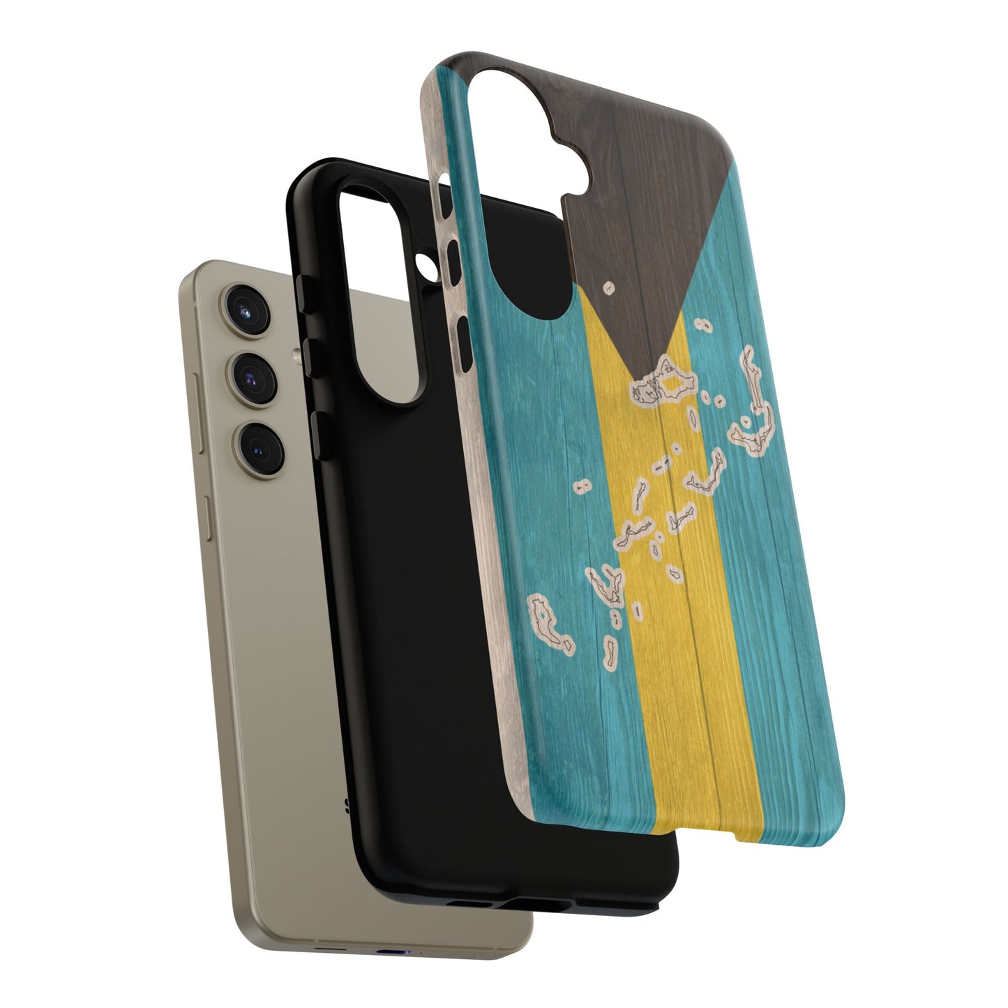 Bahamas Flag Phone Map Case Protective Tough Cover Flag of Bahamas Samsung Bahamian Pride Hard Plastic Back Bahamas Flag Cover