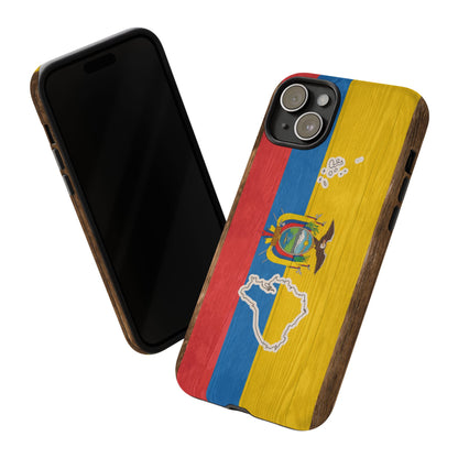 Ecuador Flag Phone Map Case Protective Tough Cover Flag of Ecuador Samsung Ecuadorian Pride Hard Plastic Back Ecuadorian Flag Cover