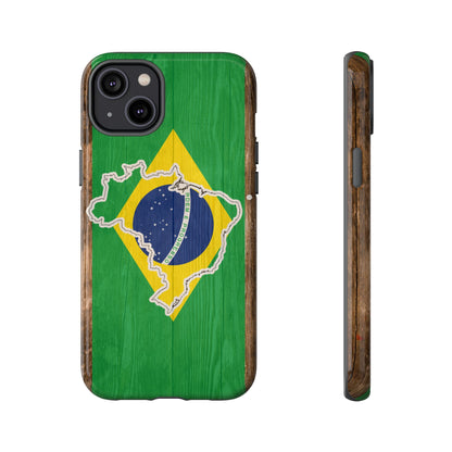 Brazil Flag Phone Map Case Protective Tough Cover Flag of Brazil Samsung Brazilian Pride Hard Plastic Back Brazil Flag Cover