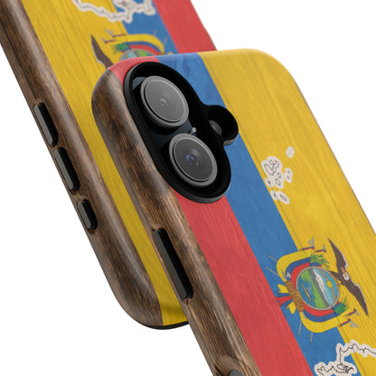 Ecuador Flag Phone Map Case Protective Tough Cover Flag of Ecuador Samsung Ecuadorian Pride Hard Plastic Back Ecuadorian Flag Cover