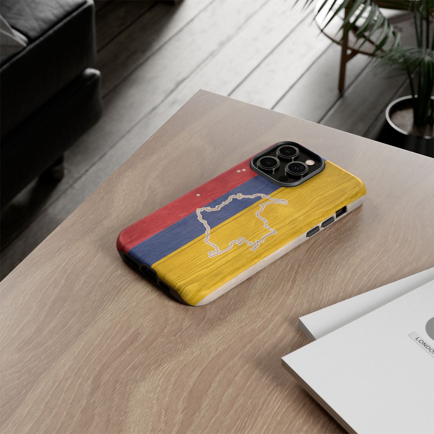 Colombian Flag Map Style iPhone Case Protective Tough Cover Flag of Colombia Samsung Colombian Pride Huawei Hard Plastic Back Colombia Phone