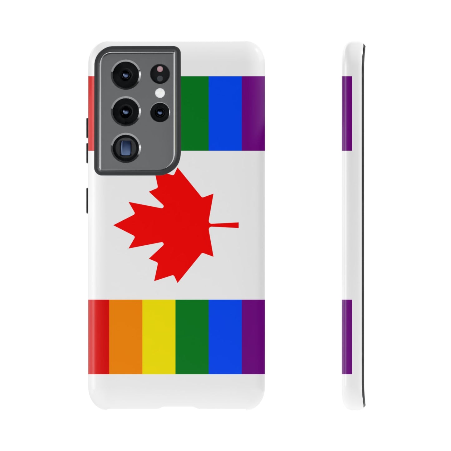 Pride Flag Phone Case -Tough Cases for LGBTQ+ Supporters Canada Theme Rainbow Design Colorful Accessories Birthday Gift