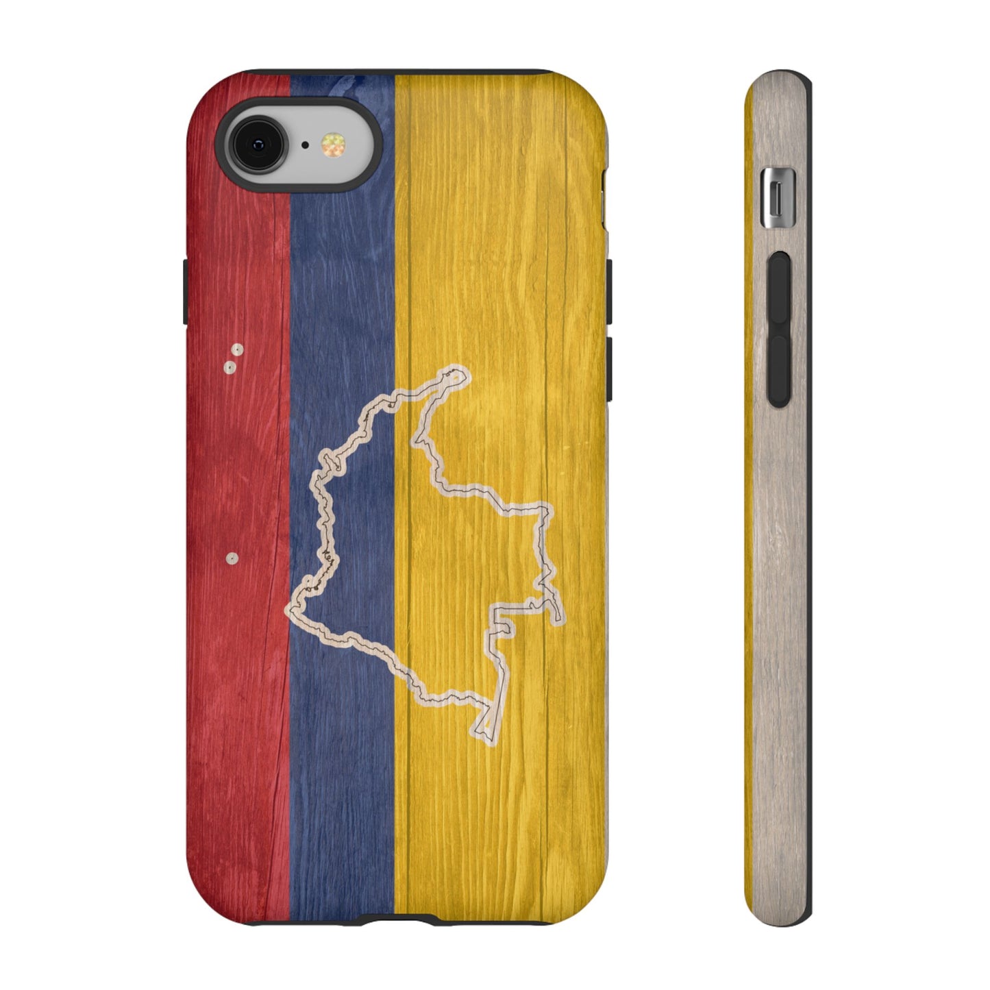 Colombian Flag Map Style iPhone Case Protective Tough Cover Flag of Colombia Samsung Colombian Pride Huawei Hard Plastic Back Colombia Phone