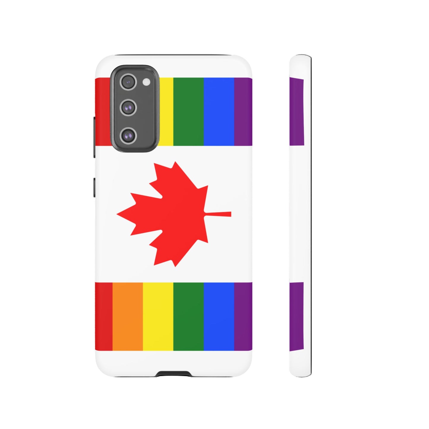 Pride Flag Phone Case -Tough Cases for LGBTQ+ Supporters Canada Theme Rainbow Design Colorful Accessories Birthday Gift