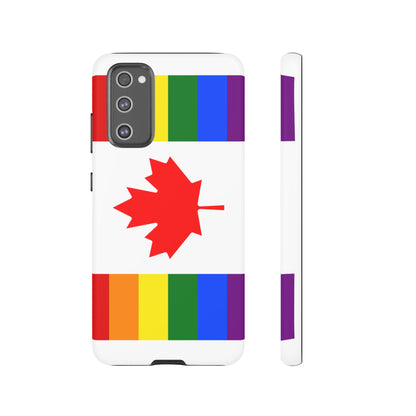 Pride Flag Phone Case -Tough Cases for LGBTQ+ Supporters Canada Theme Rainbow Design Colorful Accessories Birthday Gift