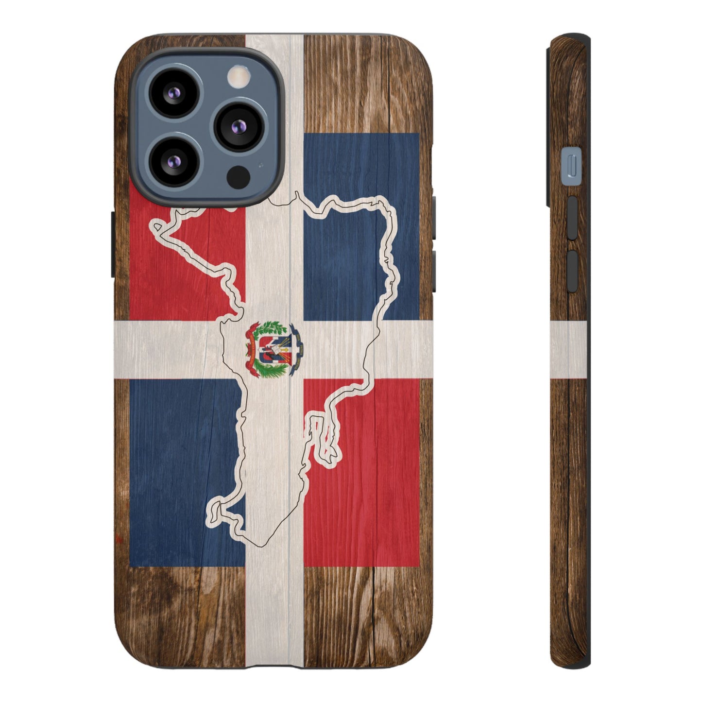 Dominican Republic Flag Phone Map Case Protective Tough Cover Flag of Dominican Pride Hard Plastic Back DR Flag Cover Dominicana