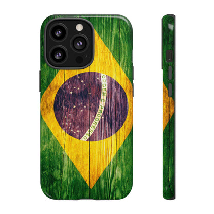 Brazil Phone Case Protective Tough Cover Flag of Brazil Samsung Brazilian Pride Hard Plastic Back Brazil Flag Cover IPhone Souvenir Gift Protective Case