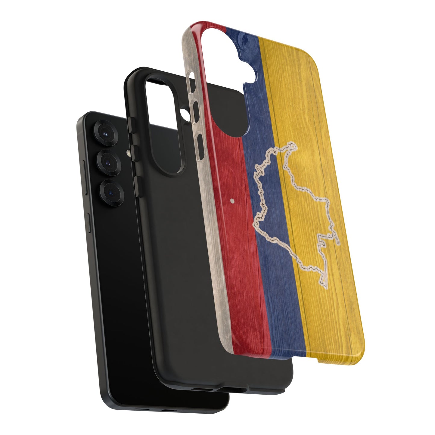 Colombian Flag Map Style iPhone Case Protective Tough Cover Flag of Colombia Samsung Colombian Pride Huawei Hard Plastic Back Colombia Phone