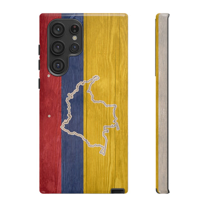 Colombian Flag Map Style iPhone Case Protective Tough Cover Flag of Colombia Samsung Colombian Pride Huawei Hard Plastic Back Colombia Phone
