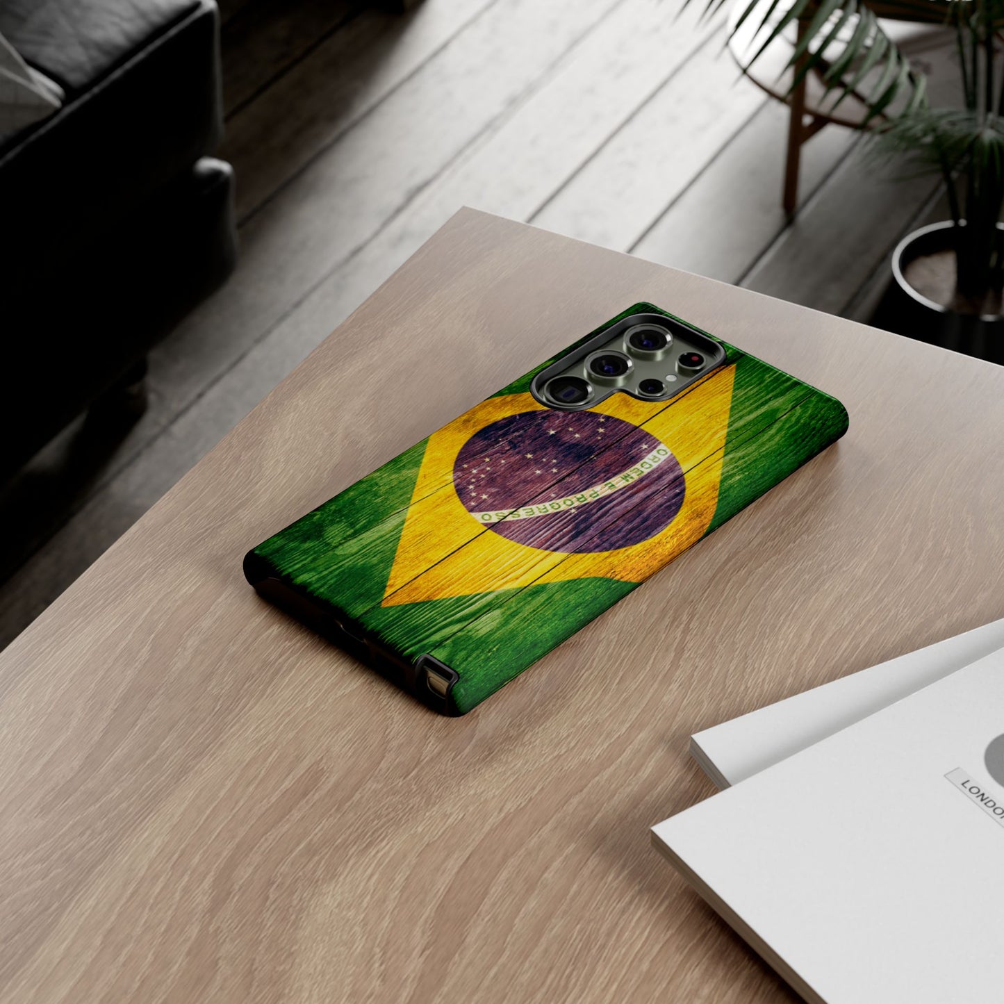 Brazil Phone Case Protective Tough Cover Flag of Brazil Samsung Brazilian Pride Hard Plastic Back Brazil Flag Cover IPhone Souvenir Gift Protective Case