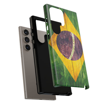 Brazil Phone Case Protective Tough Cover Flag of Brazil Samsung Brazilian Pride Hard Plastic Back Brazil Flag Cover IPhone Souvenir Gift Protective Case