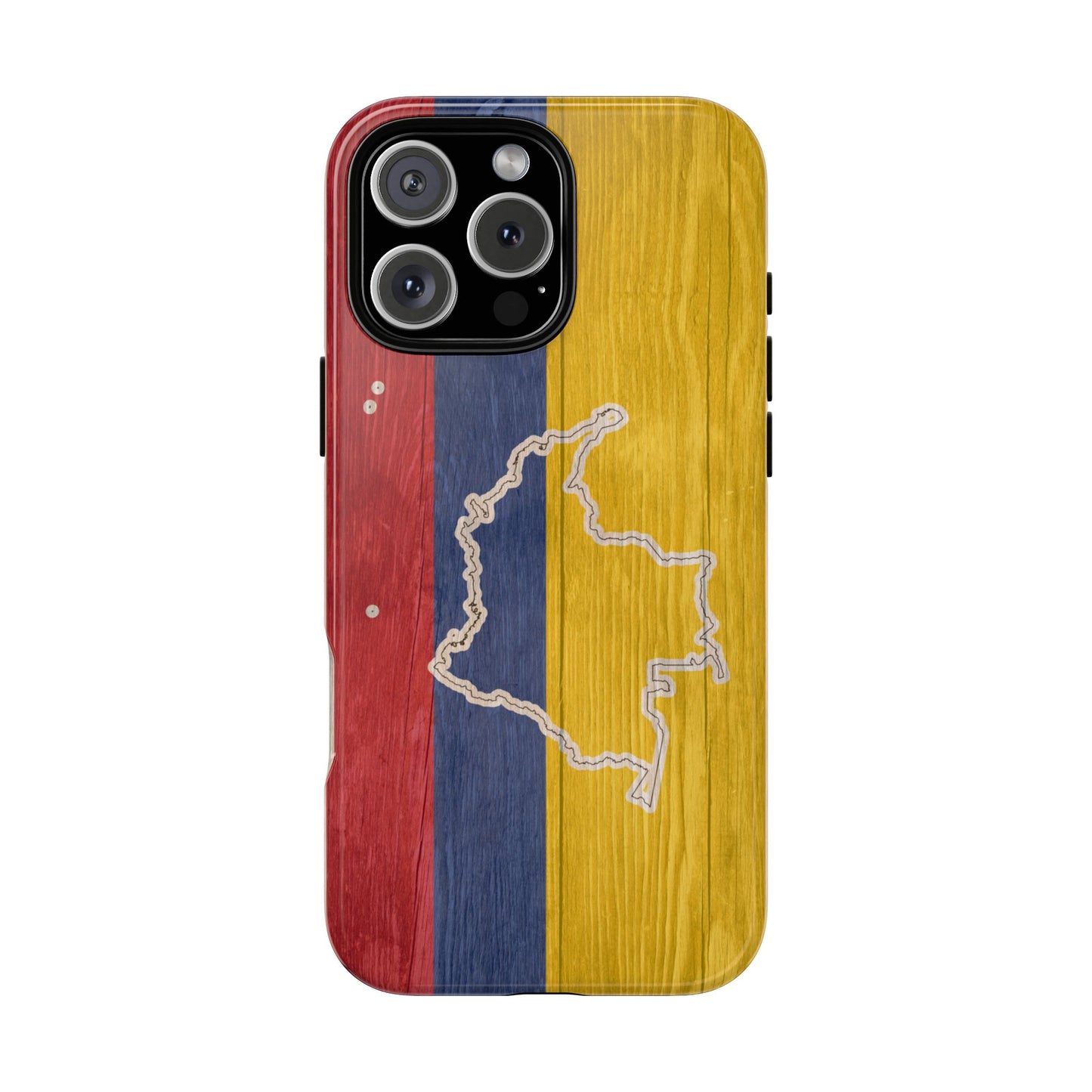 Colombian Flag Map Style iPhone Case Protective Tough Cover Flag of Colombia Samsung Colombian Pride Huawei Hard Plastic Back Colombia Phone
