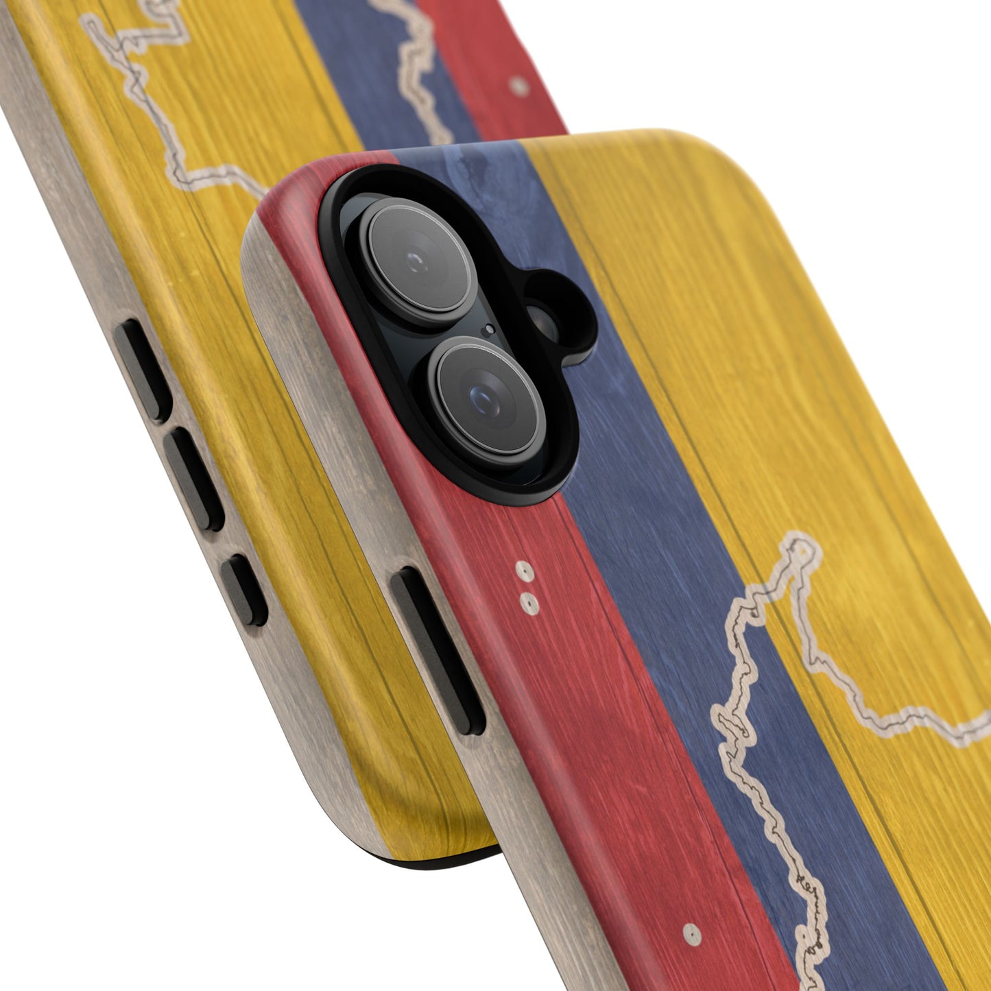 Colombian Flag Map Style iPhone Case Protective Tough Cover Flag of Colombia Samsung Colombian Pride Huawei Hard Plastic Back Colombia Phone