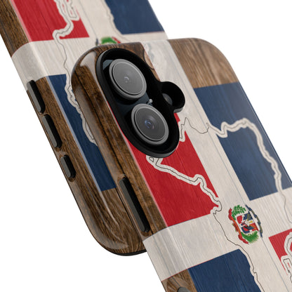 Dominican Republic Flag Phone Map Case Protective Tough Cover Flag of Dominican Pride Hard Plastic Back DR Flag Cover Dominicana