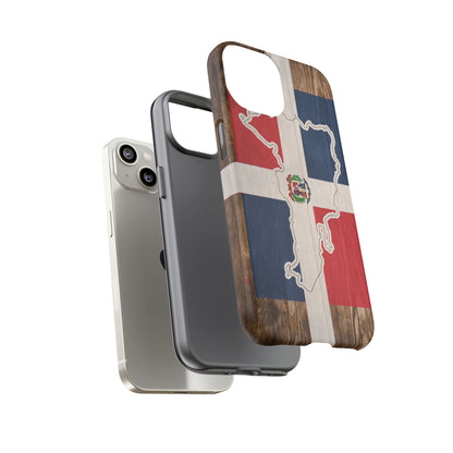 Dominican Republic Flag Phone Map Case Protective Tough Cover Flag of Dominican Pride Hard Plastic Back DR Flag Cover Dominicana