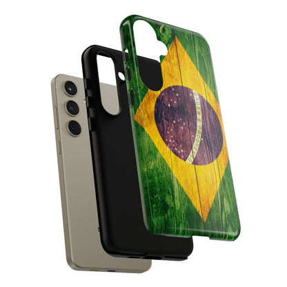 Brazil Phone Case Protective Tough Cover Flag of Brazil Samsung Brazilian Pride Hard Plastic Back Brazil Flag Cover IPhone Souvenir Gift Protective Case