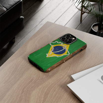 Brazil Flag Phone Map Case Protective Tough Cover Flag of Brazil Samsung Brazilian Pride Hard Plastic Back Brazil Flag Cover