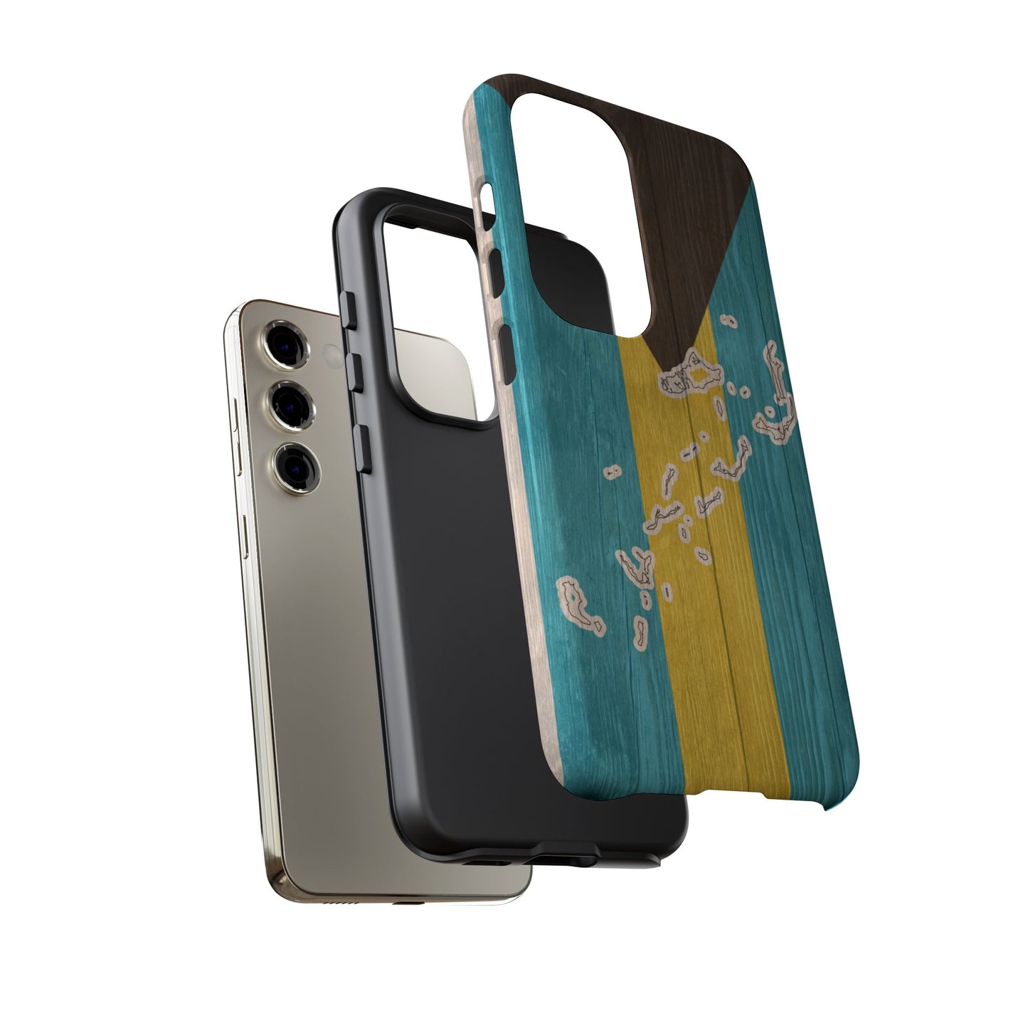 Bahamas Flag Phone Map Case Protective Tough Cover Flag of Bahamas Samsung Bahamian Pride Hard Plastic Back Bahamas Flag Cover