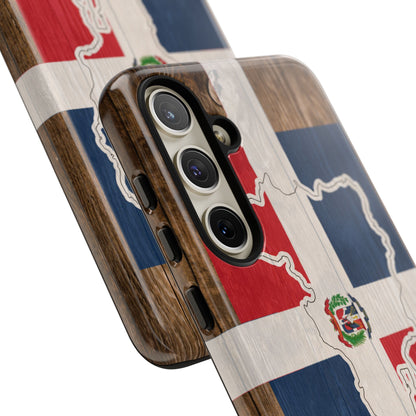 Dominican Republic Flag Phone Map Case Protective Tough Cover Flag of Dominican Pride Hard Plastic Back DR Flag Cover Dominicana