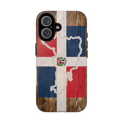 Dominican Republic Flag Phone Map Case Protective Tough Cover Flag of Dominican Pride Hard Plastic Back DR Flag Cover Dominicana