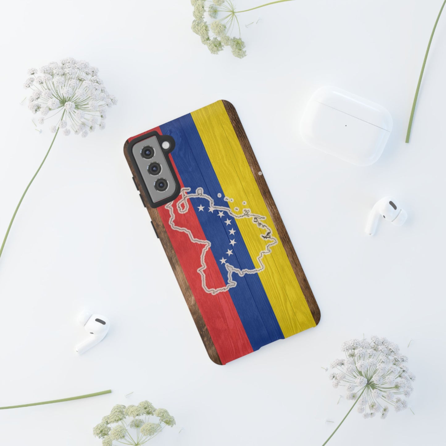 Venezuela Flag Phone Map Case Protective Tough Cover Flag of Venezuela Samsung Venezuelan Pride Hard Plastic Back Venezuela Map Cover