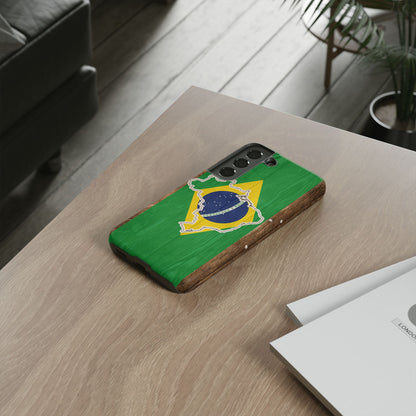 Brazil Flag Phone Map Case Protective Tough Cover Flag of Brazil Samsung Brazilian Pride Hard Plastic Back Brazil Flag Cover