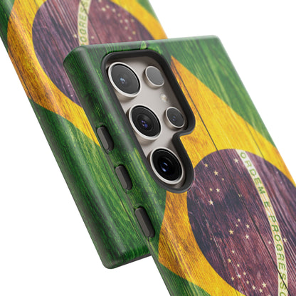 Brazil Phone Case Protective Tough Cover Flag of Brazil Samsung Brazilian Pride Hard Plastic Back Brazil Flag Cover IPhone Souvenir Gift Protective Case