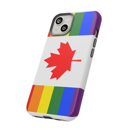 Pride Flag Phone Case -Tough Cases for LGBTQ+ Supporters Canada Theme Rainbow Design Colorful Accessories Birthday Gift